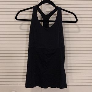 Lululemon black racer back tank with built in bra